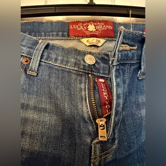 Lucky Brand Womens Jeans 6/28 Blue Straight Sofia High Rise Medium Wash Stretch - Picture 4 of 11